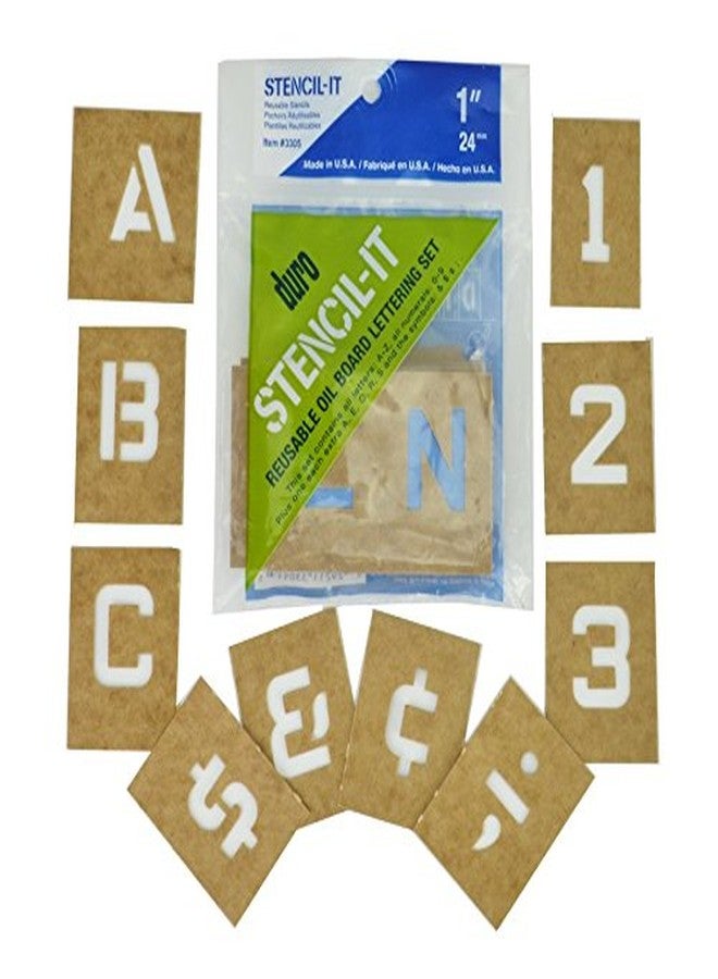 Duro by Graphic Products Stencil-It Oil Board Stencil Set, 1" - Image 2