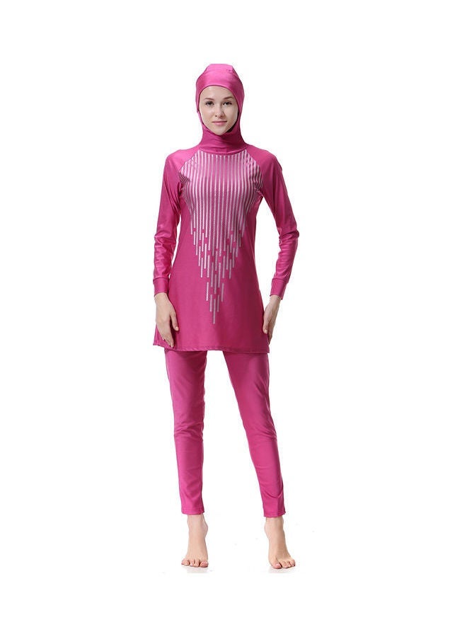 NADANBAO Conservative All-Covering Swimwear Burkinis Pink - Image 1