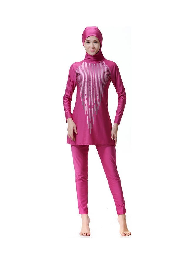 NADANBAO Conservative All-Covering Swimwear Burkinis Pink - Image 4