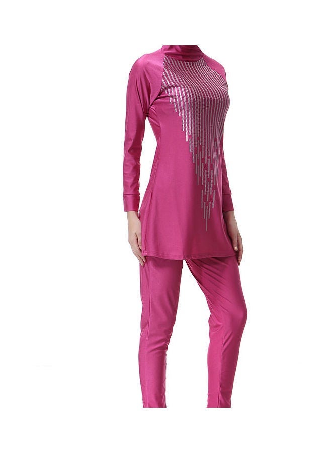 NADANBAO Conservative All-Covering Swimwear Burkinis Pink - Image 5