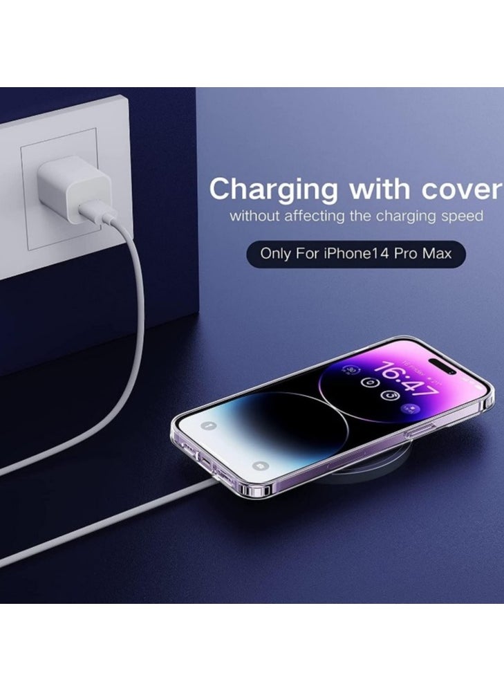 Magnetic Case for iPhone 14 Pro Max - Clear Magnetic Hard Slim Thin Case, Ultra Safe Shock Absorbent Anti-Scratch Anti-Drop Clear Color PC - Scratch Resistant Shock Absorbent Protective Case with Raised Edges for Enhanced Corner Protection, for iPhone 14 Pro Max 6.7 inch 2022 Release, Ultra Clear - Protective Case for iPhone 14 Pro Max - Compatible with MagSafe Charger, Anti-Scratch Shockproof Slim Design for Women Men - Back Protective Case - Support Wireless Charging