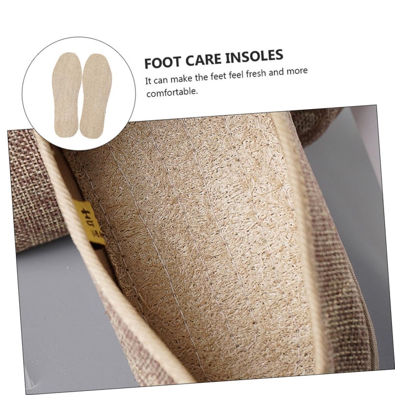 Natural Loofah Insoles Moisture Wicking Breathable Wear Resistant Cushions for Men Women Athletic Daily Use - Image 3