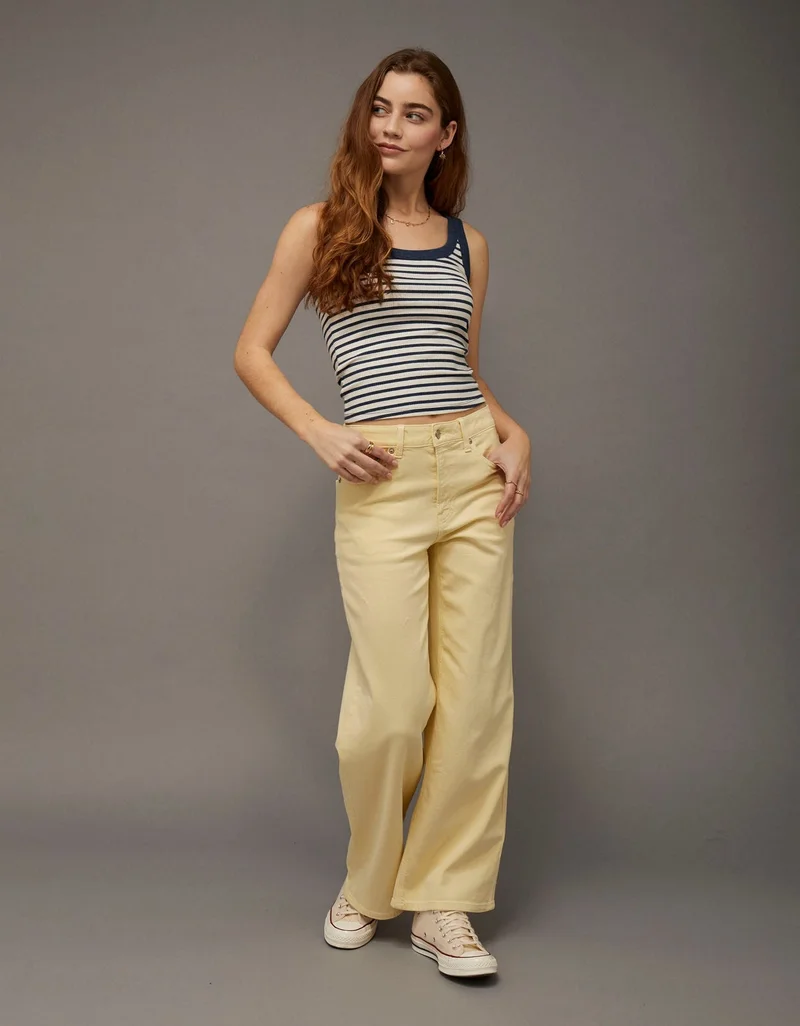 AE Stretch Super High-Waisted Wide-Leg Pant