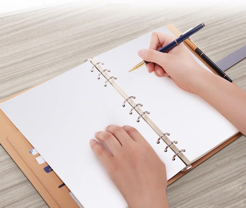 Uonlytech 90 Sheets B5 Dotted Loose-leaf Paper Refill with 9 Holes, White Notebook Loose-leaf Paper for Writing and Drawing, for School and Travel Diary Use - Image 5