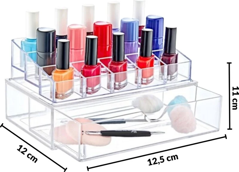 Piev Manicure Nail Polish Makeup Jewelry Organizer