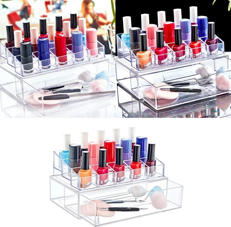 Piev Manicure Nail Polish Makeup Jewelry Organizer