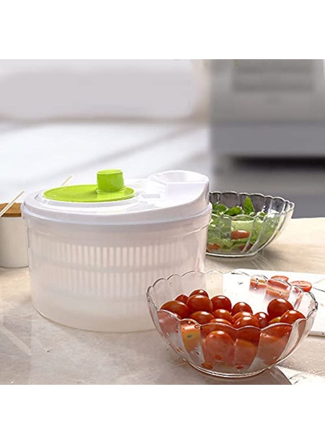 Vegetable Washer Manual Reusable Quick Dry Versatile Professional Fruit Washer Spinner Veggie Dryer Salad Spinner Basket Lid Removable - Image 5