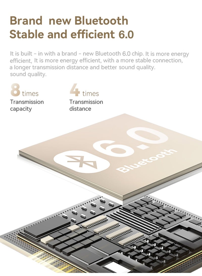 ZIPFORCE True Wireless Earbuds, Semi-In-Ear Bluetooth 6.0 Headphones, Bluetooth Earbuds with Easy Touch Control, Light-Weight Comfortable Earphones Noise Reduction Clear Call, Soft Ear Tips Ergonomic Fit for Daily Use Work Study Travel - Image 2