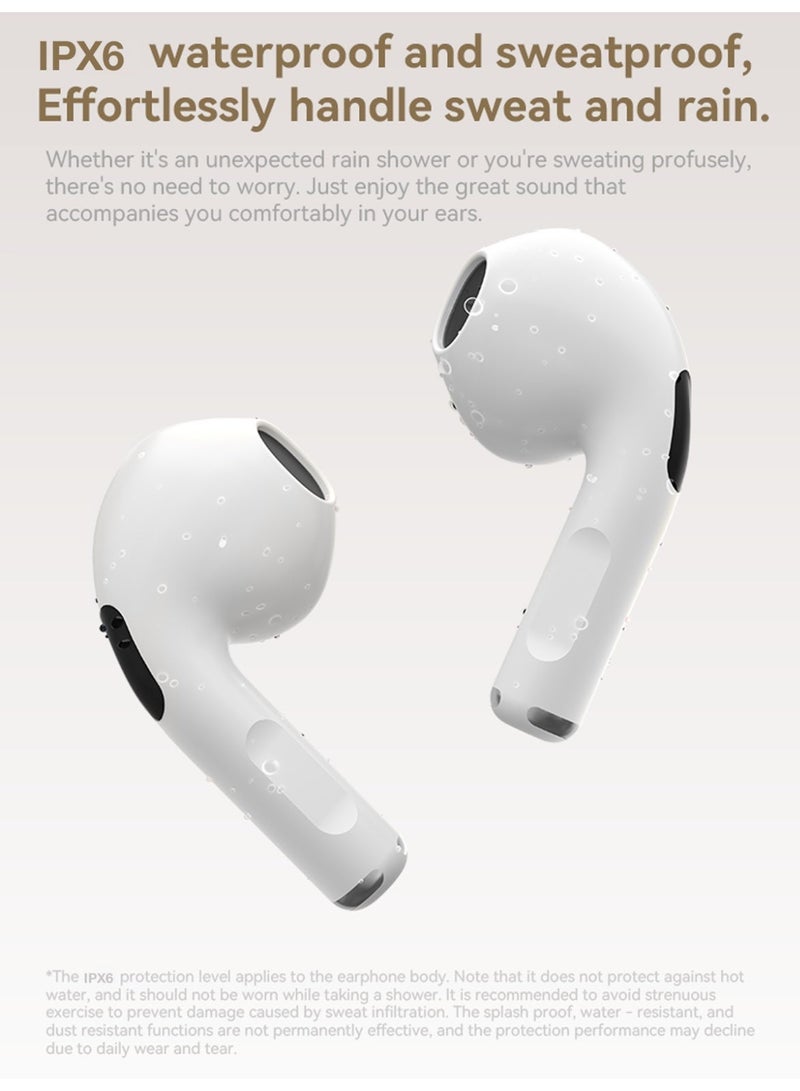 ZIPFORCE True Wireless Earbuds, Semi-In-Ear Bluetooth 6.0 Headphones, Bluetooth Earbuds with Easy Touch Control, Light-Weight Comfortable Earphones Noise Reduction Clear Call, Soft Ear Tips Ergonomic Fit for Daily Use Work Study Travel - Image 5