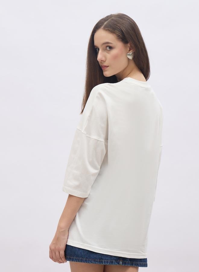 ستايلي تيشيرت جرافيك مطبوع فضفاض - Image 5