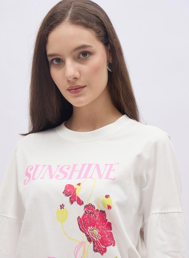 ستايلي تيشيرت جرافيك مطبوع فضفاض - Image 4