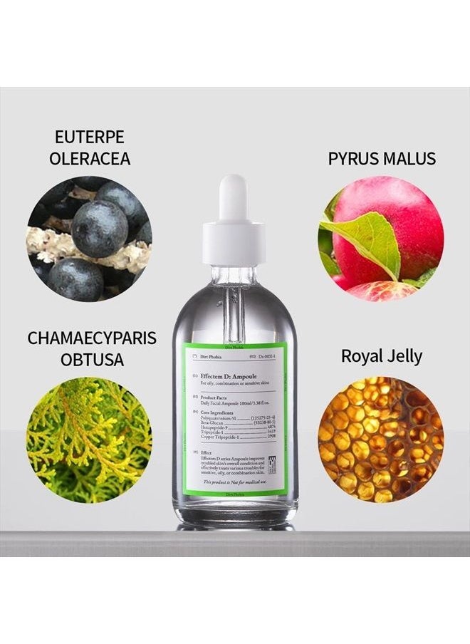 Dirt Phobia - Dirt Phobia Effectem D Solution Ampoule Serum 3.38 fl oz. Daily Facial Serum, Sebum and Pore Care. - Image 1