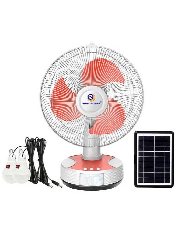 Generic Easy Power Multifunctional High Speed 12 Inch Electric Solar Table Fan With Usb And Led Light  - Image 5
