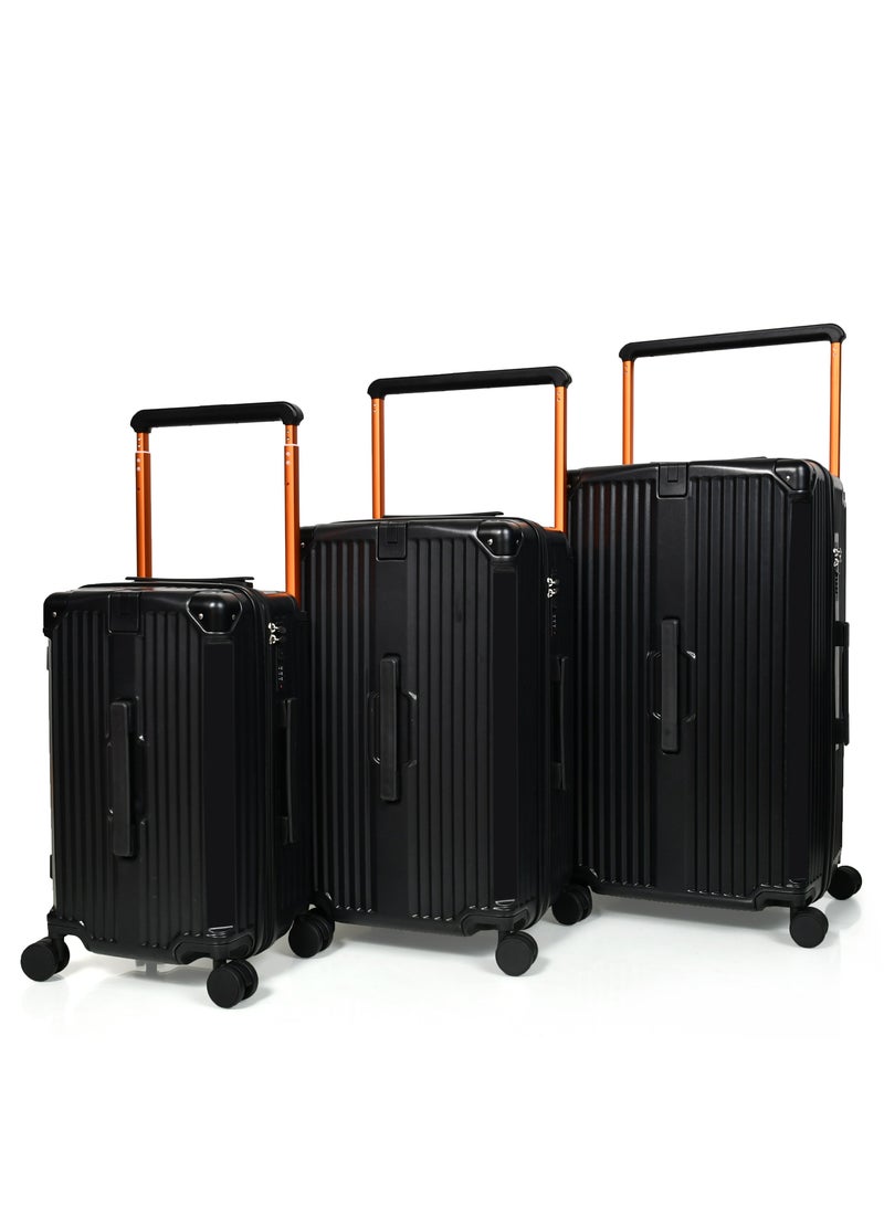 مورانو طقم شنط سفر فايبر اركان المنيوم ثلاثة قطع 28 انش و 24 انش و 20 انش لكبينة الطائرة - Image 2