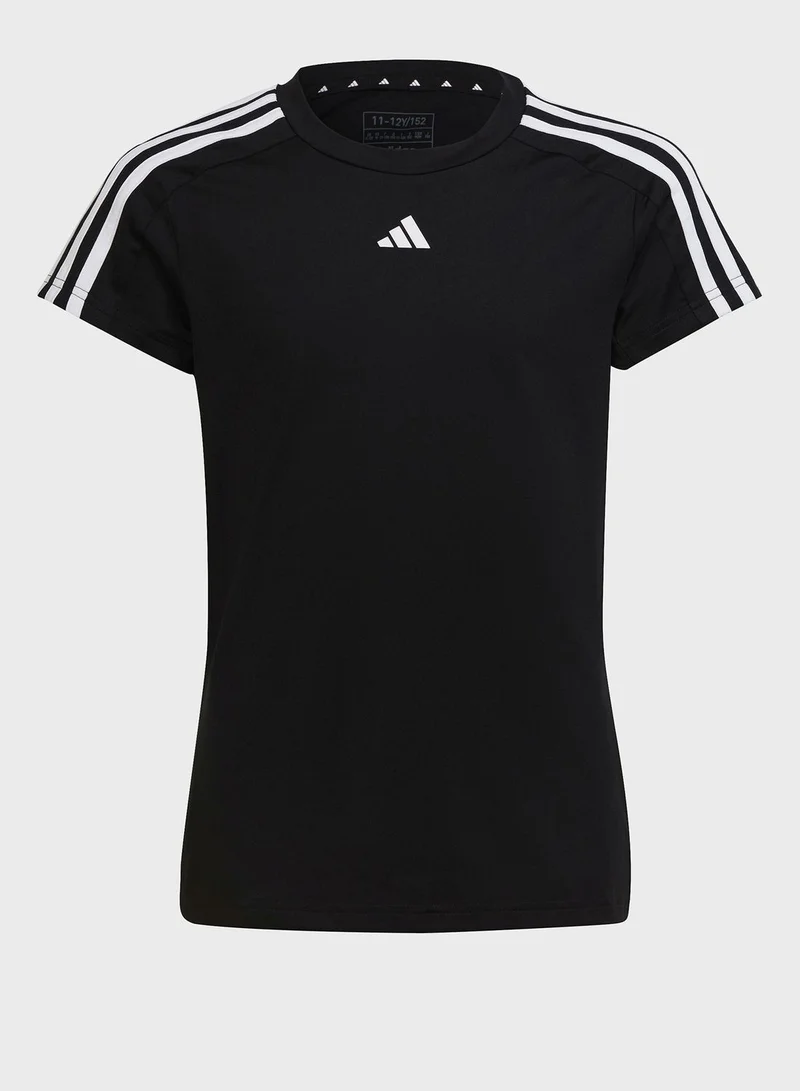 Adidas Kids Train Essential 3 Stripes T-Shirt