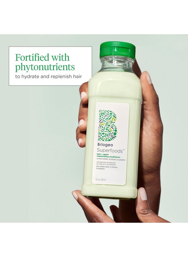 Briogeo Superfoods Kale And Apple Replenishing Conditioner Supports Healthy Balanced Hair And Scalp Vegan Phalate & Parabenfree 12.5 Ounces - Image 4
