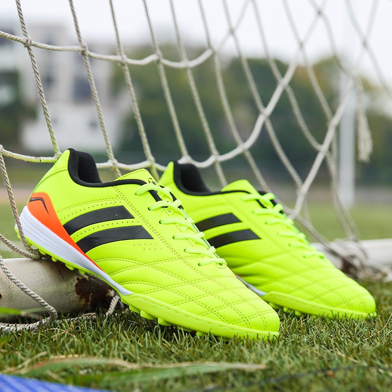 Children's Football Shoes with Short Studs - Anti-Slip Leather Training Shoes for Kids, TF Sole for  Grass - Image 1