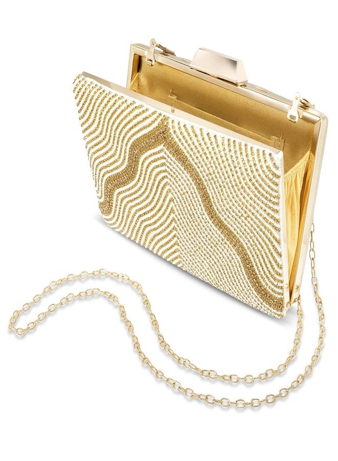 Peora Clutch Purses for Women Wedding Handmade Evening Handbags Party Bridal Clutch (C42W) - Image 4