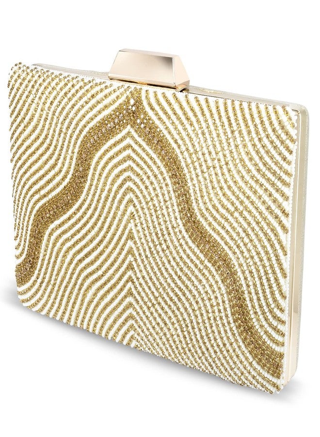 Peora Clutch Purses for Women Wedding Handmade Evening Handbags Party Bridal Clutch (C42W) - Image 5