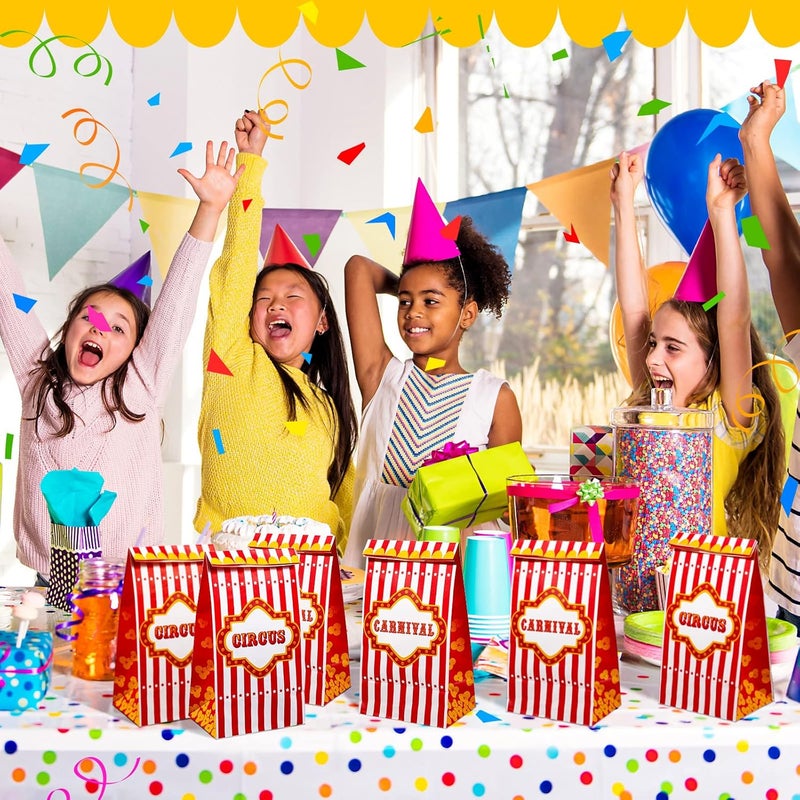 Epakh 24 Pieces Carnival Gift Bags for Treats and Party Favors  Paper Goody Bags for Circus Birthday Decorations Supplies - Image 4
