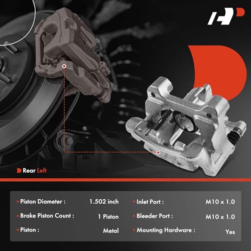 A-Premium Disc Brake Caliper Assembly with Bracket Compatible with Select Kia Models - Optima 2013 2014 2015, L4 2.0L - Rear Left Driver Side - Image 2