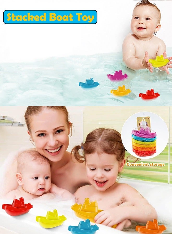 سويت لايف 6 قطعة لون الطفل لعبة حمام ، حمام لعبة تعليمية للأطفال متعة ، من الذكور والإناث الأطفال تكويم حمام لعبة - Image 3