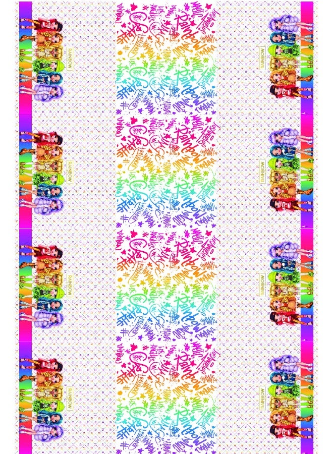 Ciao Rainbow High Plastic Tablecloth 120x180 cm – Colorful Party Table Cover for Kids Birthdays & Events - Image 1