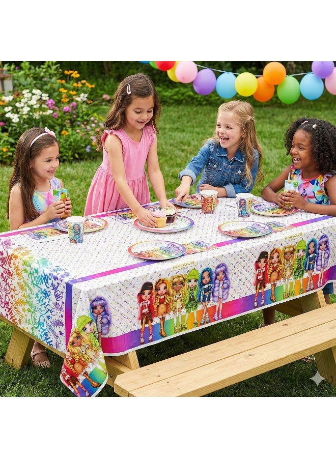 Ciao Rainbow High Plastic Tablecloth 120x180 cm – Colorful Party Table Cover for Kids Birthdays & Events - Image 3