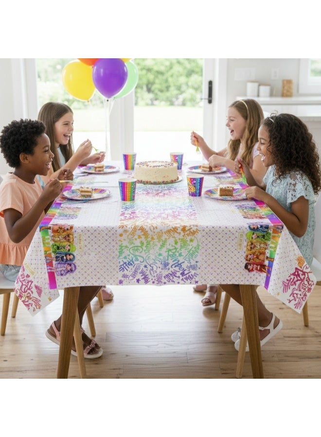 Ciao Rainbow High Plastic Tablecloth 120x180 cm – Colorful Party Table Cover for Kids Birthdays & Events - Image 2