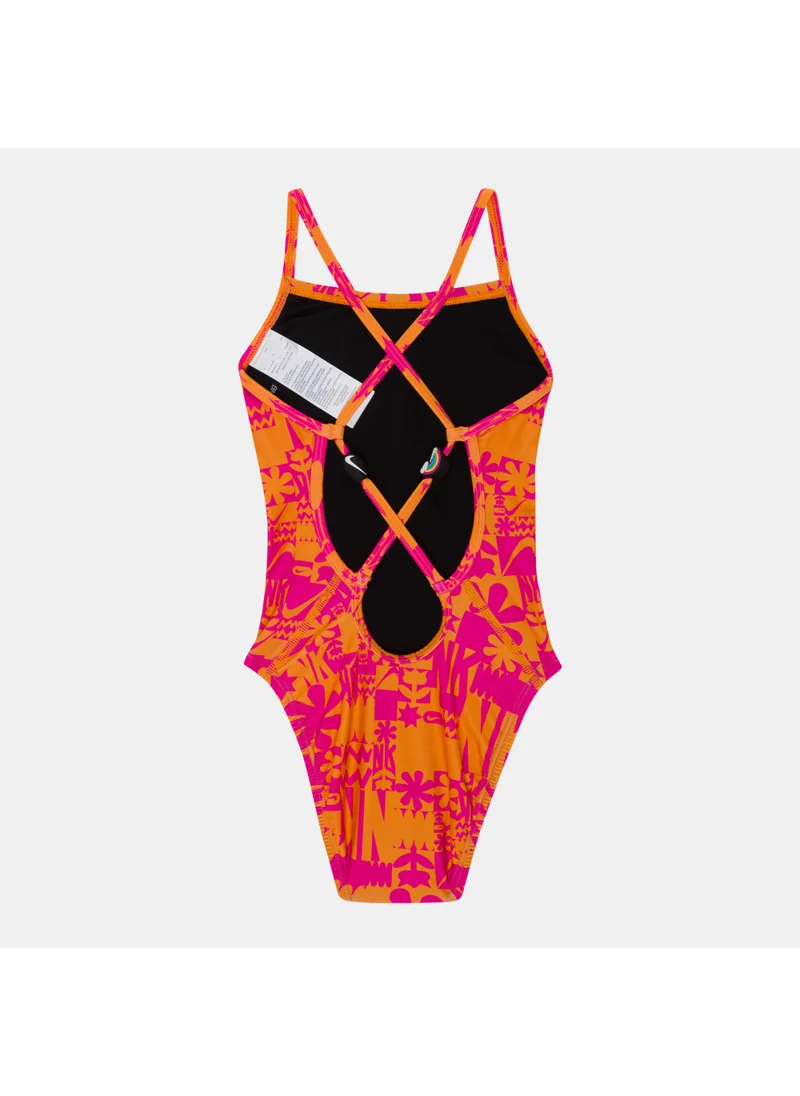 Nike Kids' Lace Up Back One-Piece Swimsuit