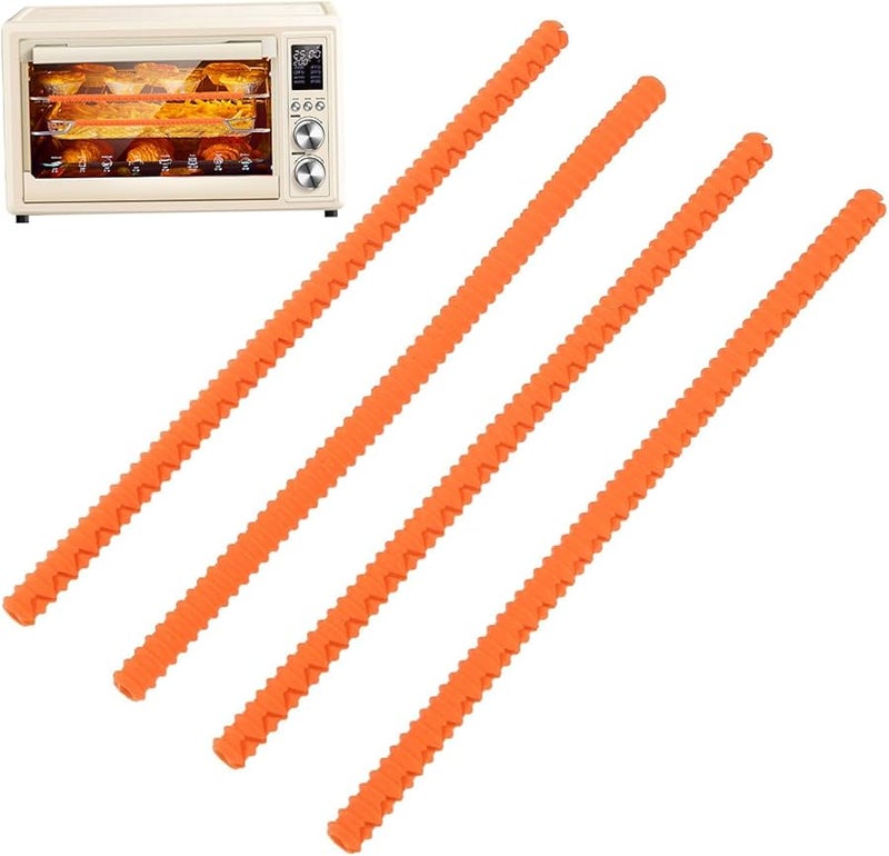 أغطية سيليكون لأرفف الفرن 4 قطع مقاومة للحرارة لحماية اليدين مقاس 14.2 بوصة - Image 1