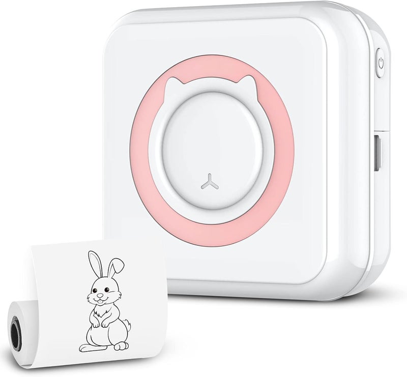 Mini Pocket Sticker Printer, Bluetooth Wireless Portable Mobile Printer Machine Thermal Printer for Notes, Memo, Photo, Pocket Label Receipt Printer Compatible with iOS  Android - Image 1