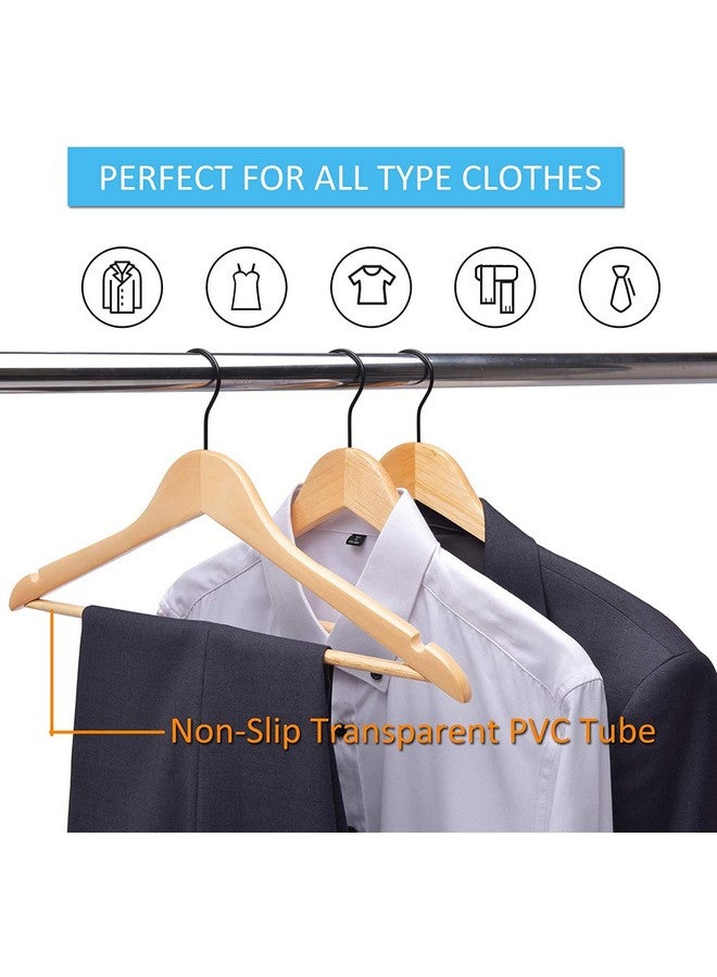 WHISKET Solid Wood Hangers,Premium Wood Hangers with 360-Degree Rotatable Hook and Notches, Natural, Heavy Duty Wood Hangers for Coats, Suits, Jackets, Closet (Beige) [Pack of 30] - Image 5