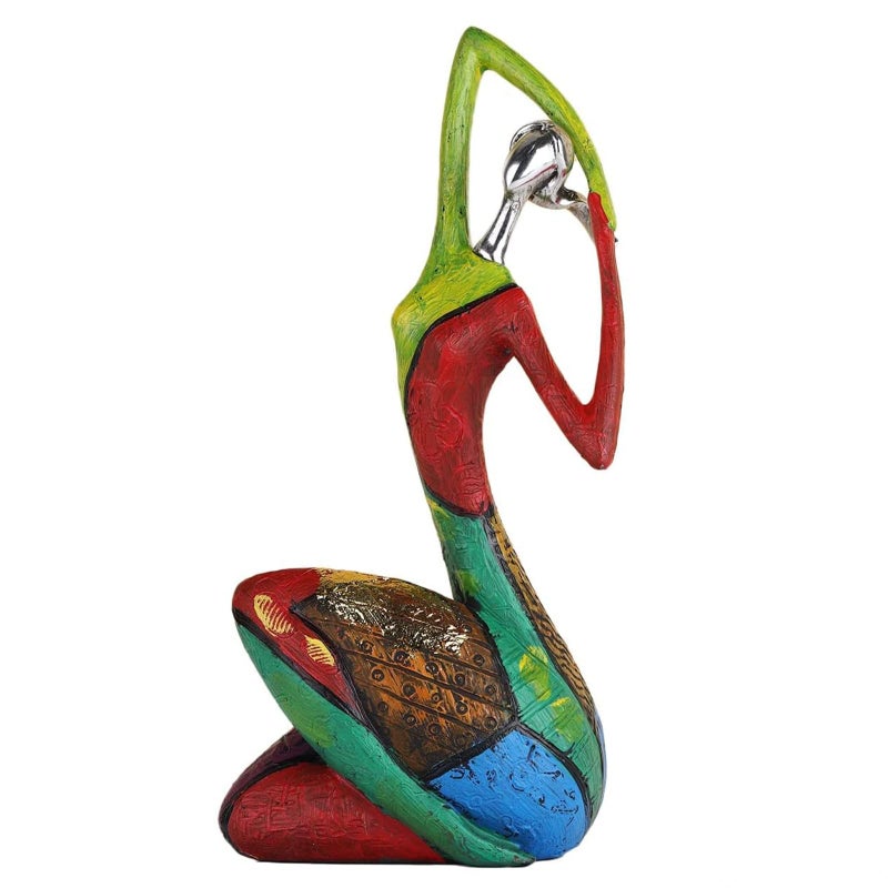 Yoga Statues Figurines for Home Colorful Abstract Women Figurines Minimalist Abstract Art Woman Statues Modern Living Room Room Porch Centerpieces Bookcase Entryways Desktop Decor Crafts