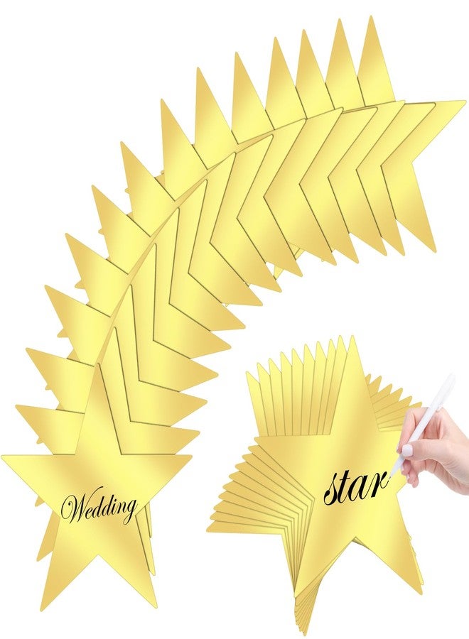 ANIKJOY 40 Pieces Gold Star Cutouts 11 Inch Double Printed Large Paper Stars Decorations for Wedding Party Classroom Supplies - Image 1