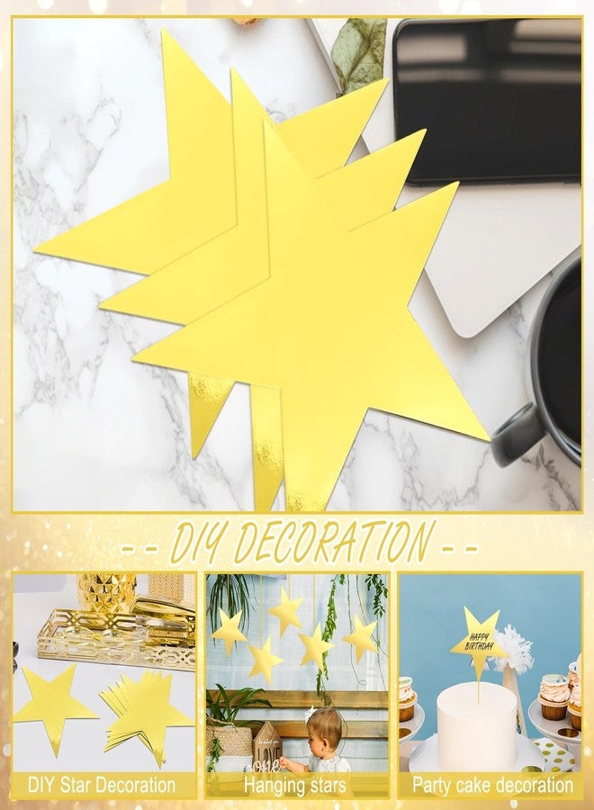 ANIKJOY 40 Pieces Gold Star Cutouts 11 Inch Double Printed Large Paper Stars Decorations for Wedding Party Classroom Supplies - Image 3