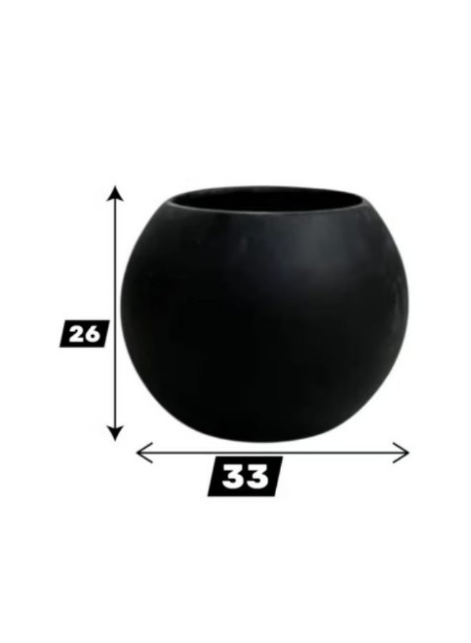 افراس أصيص نباتات دائري ديكوري 33 × 26 سم – وعاء زراعة عصري للزهور والنباتات والديكور المنزلي - Image 3