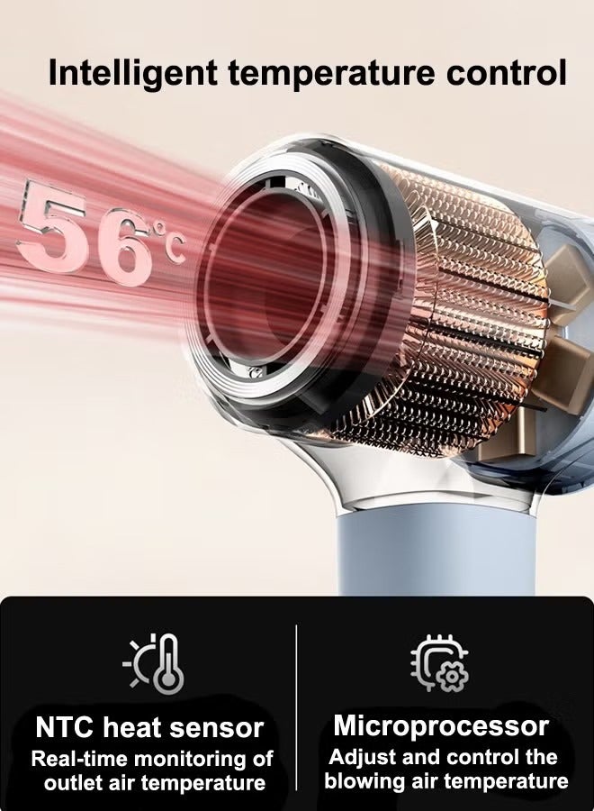 ENCHEN High Speed Hair Dryer H3, 200 Million Negative Ionic Blow Dryer with 110,000 RPM Brushless Motor 1500W Powerful Fast Drying High-Speed Low Noise Hairdryer with Magnetic Attachments - Image 3