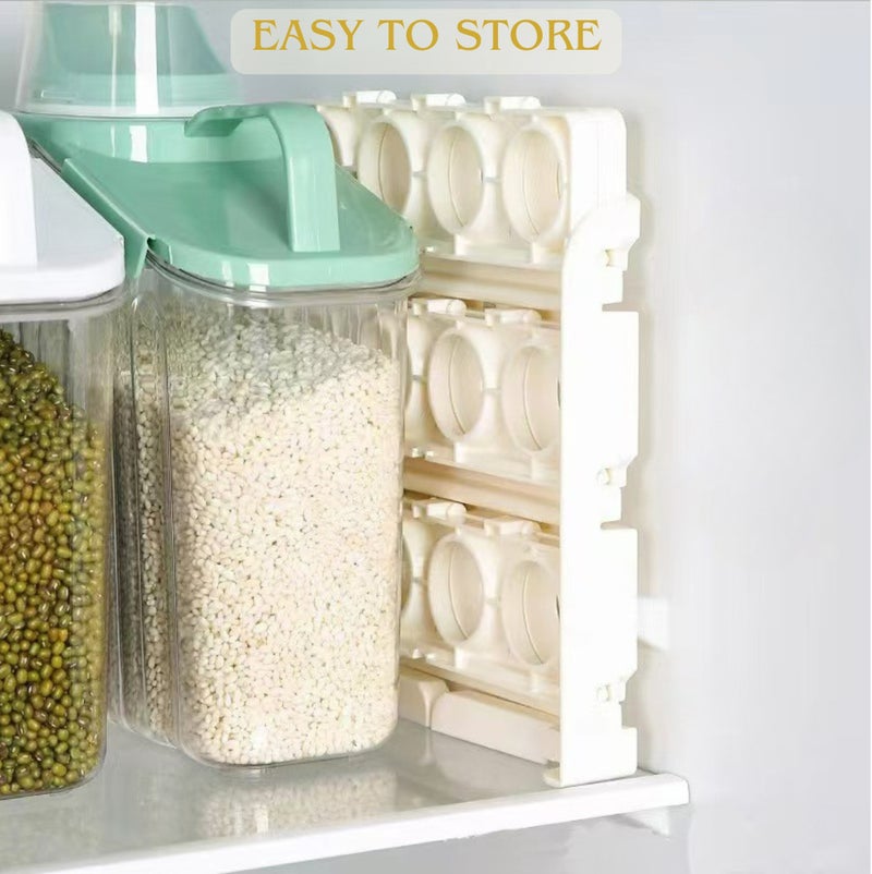 Shake Square™ Foldable Egg Storage Rack for Fridge – 24 Egg Holder 3 Tier Tray Organizer | Space-Saving Plastic Box Container | Durable Refrigerator Egg Organizer for Kitchen Storage - Image 4