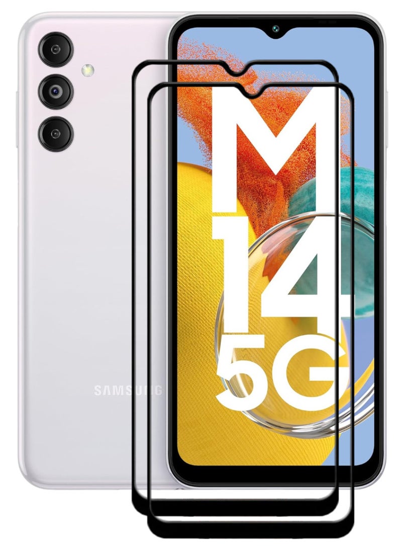 ACLIX 2 Pieces Antistatic ESD Dustproof Premium Quality High Definition Tempered Glass Screen Protector Designed For Samsung Galaxy M14 - Image 1