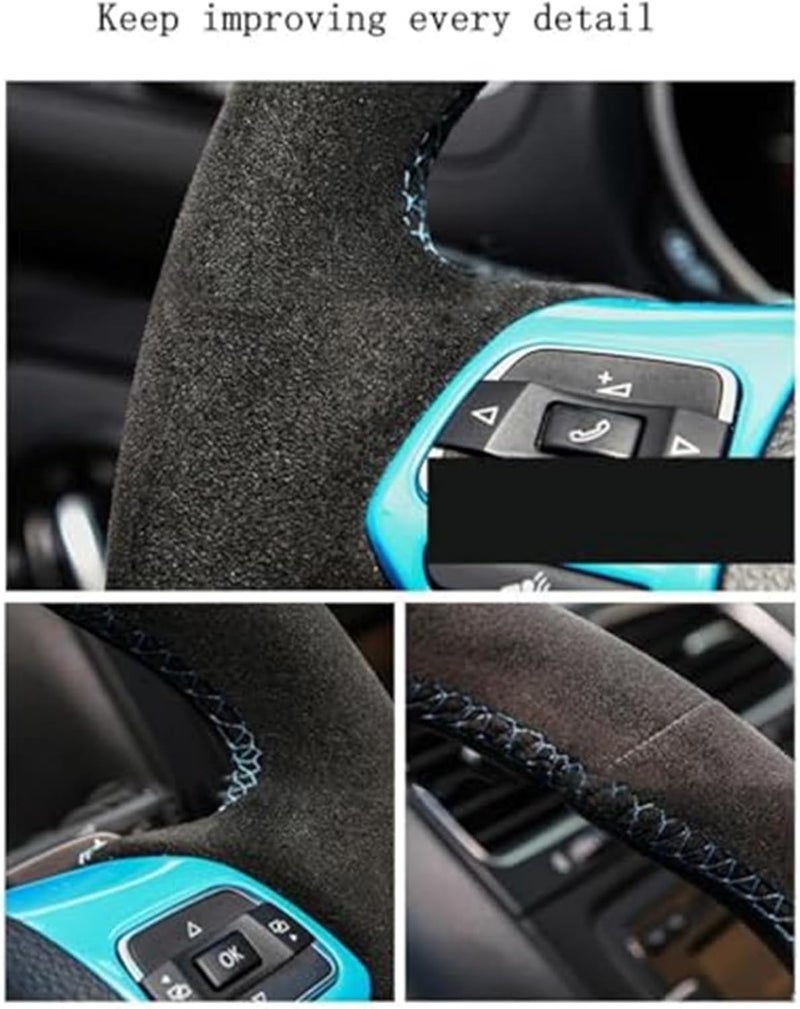 Wivplex Leather Steering Wheel Cover for Audi Models - Image 4