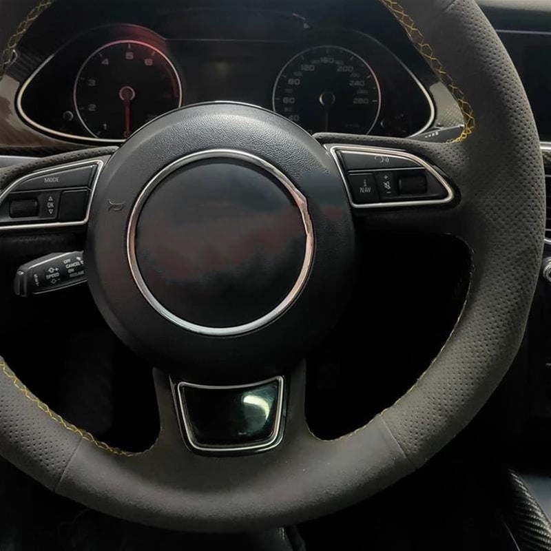 Wivplex Leather Steering Wheel Cover for Audi Models - Image 5