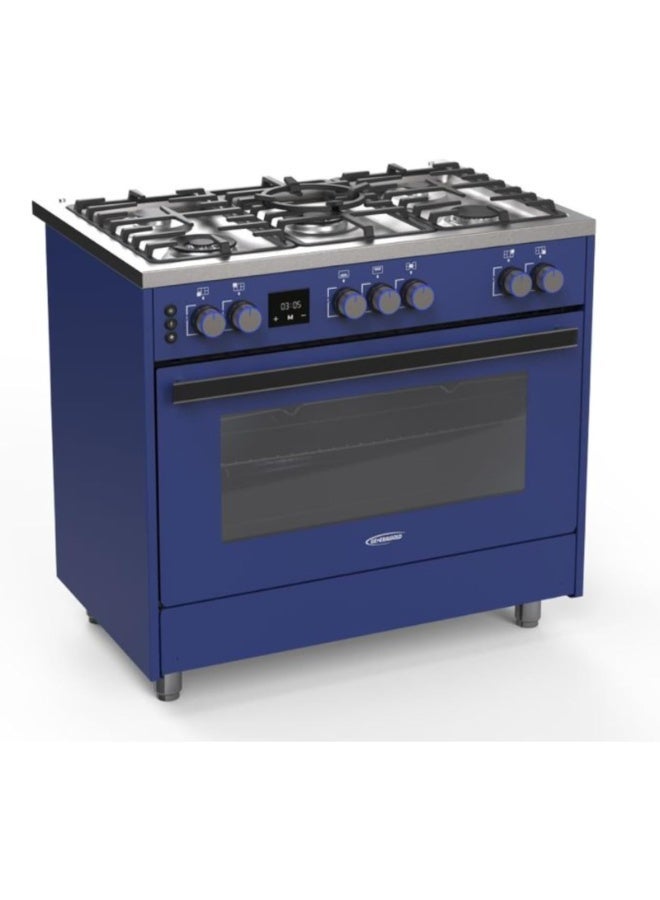 Generalgold 90x60cm Semi Professional Gas Cooker with 5 Italian Sabaf Burners, Wok Burner, Full FFD Safety, Turbo Fan Oven - Image 5