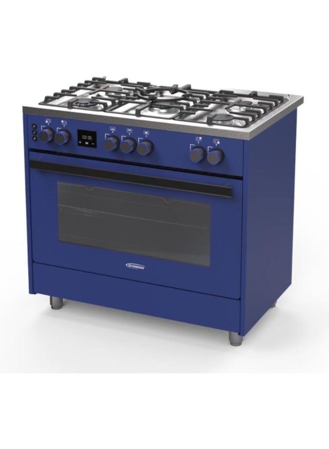 Generalgold 90x60cm Semi Professional Gas Cooker with 5 Italian Sabaf Burners, Wok Burner, Full FFD Safety, Turbo Fan Oven - Image 3