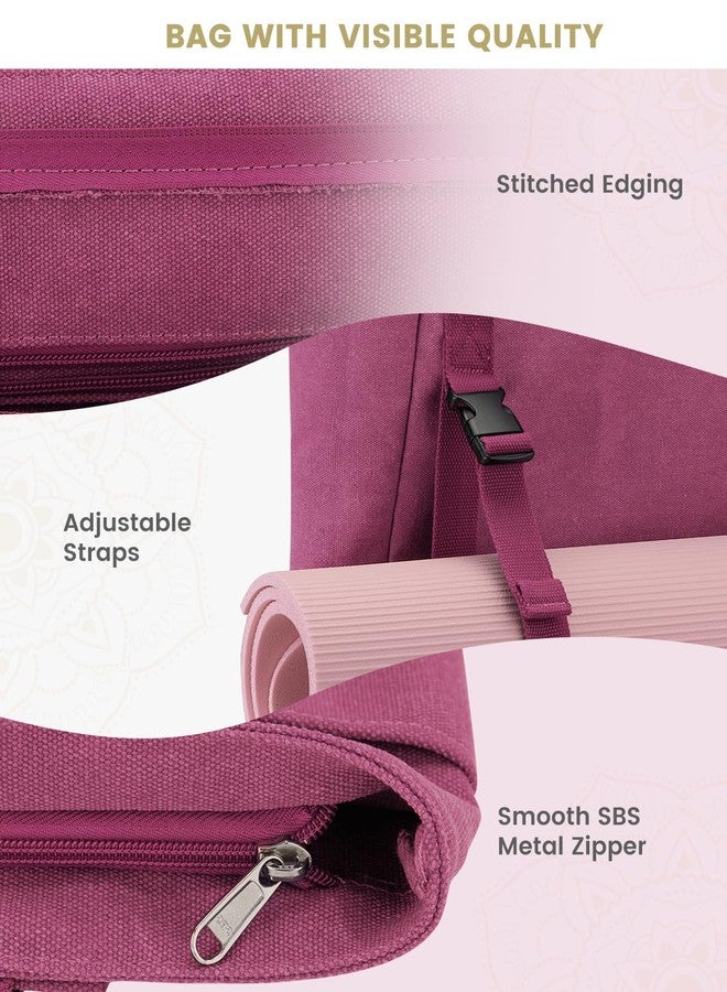 Gonex Yoga Mat Bag, Yoga Gym Bag Tote Bag with Multi Pockets For Women Men, Canvas Yoga Mat Carrier Take in Out Mat Easily For Pilates Travel Workout Office - Image 4