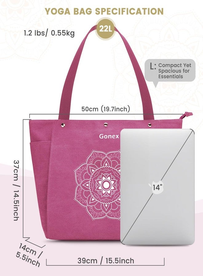 Gonex Yoga Mat Bag, Yoga Gym Bag Tote Bag with Multi Pockets For Women Men, Canvas Yoga Mat Carrier Take in Out Mat Easily For Pilates Travel Workout Office - Image 5