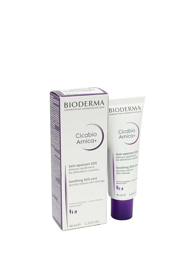 Bioderma Cicabio Arnica Plus Soothing Cream For Skin Damage Of Baby Children Adult, 40Ml 