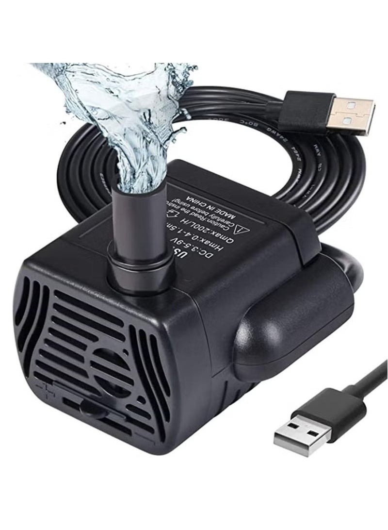Submersible Water Pump, Mini Ultra-Quiet Fountain Water Pump, Dry Burning Replacement Pump for Pet Fountain, Aquarium,Fish Tank, Statuary Water Pump Hydroponics - Image 1