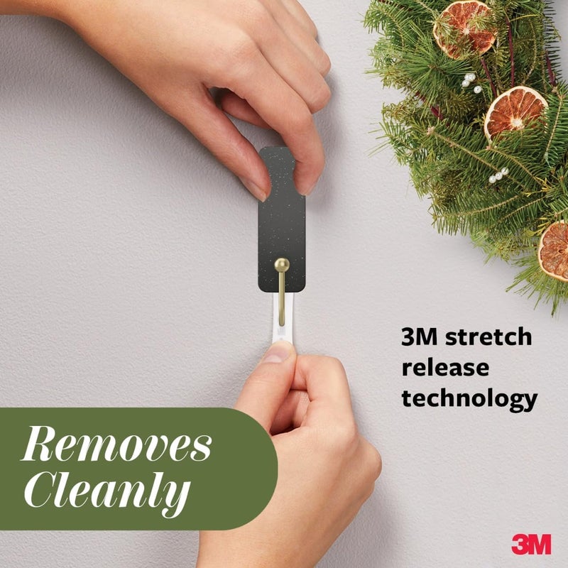 Command Mixed Hooks Pack, 10 Soot, 12 Strips (2 Medium Hooks, 8 Spring Clips), for Hanging Christmas Decorations - Image 5