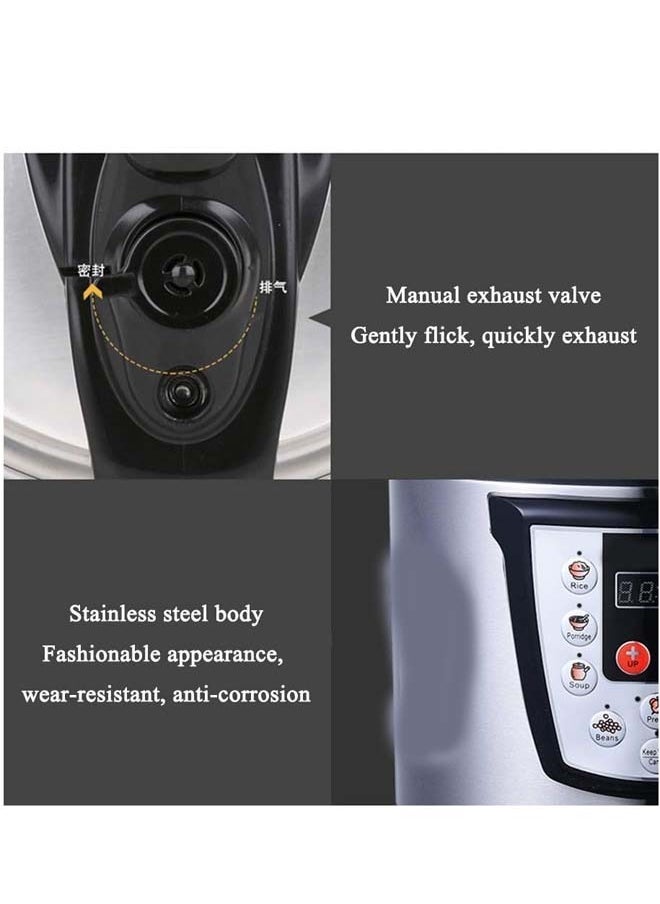 Generic - Digital Rice Cooker (6L) Multi-Cooker with 8 Multicooker Functions Timer and Holder Rice Warm Function for up to 5 People - Image 1